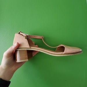 Womens T-Strap Chunky Heel